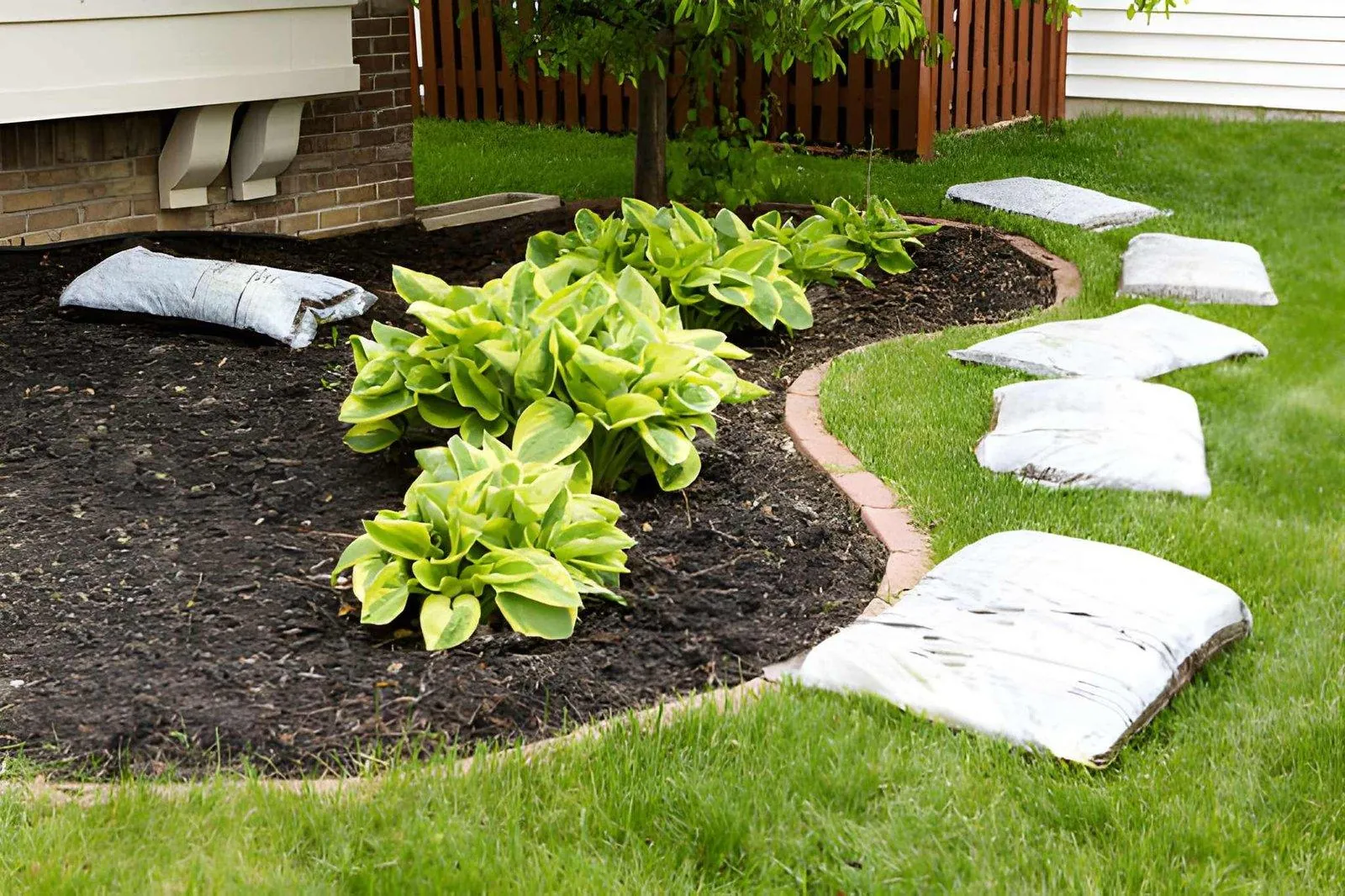 Modern villa garden landscaping in Dubai